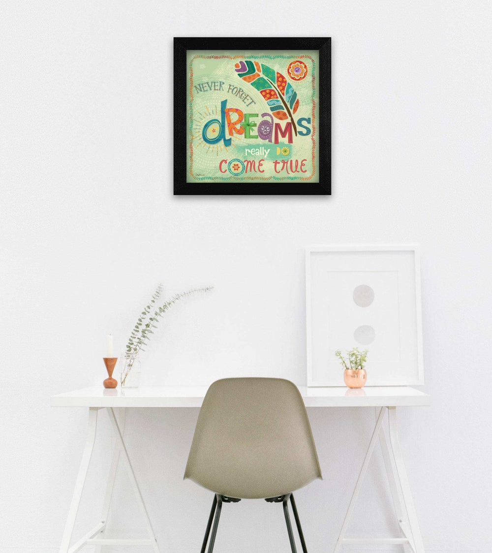 Dreams Come True Black Framed Print Wall Art - Homeroots - Flyclothing LLC