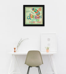 Dreams Come True Black Framed Print Wall Art - Homeroots