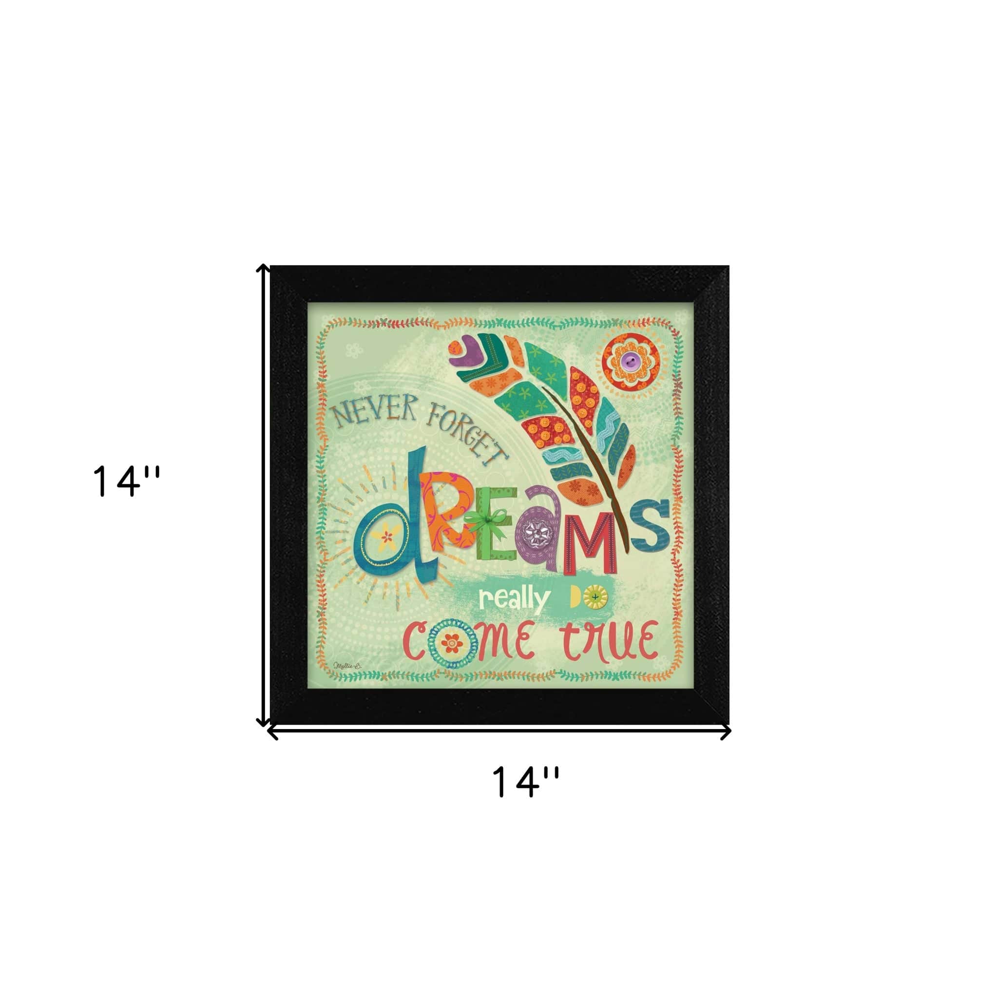 Dreams Come True Black Framed Print Wall Art - Homeroots