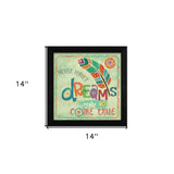 Dreams Come True Black Framed Print Wall Art - Homeroots - Flyclothing LLC
