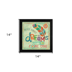 Dreams Come True Black Framed Print Wall Art - Homeroots