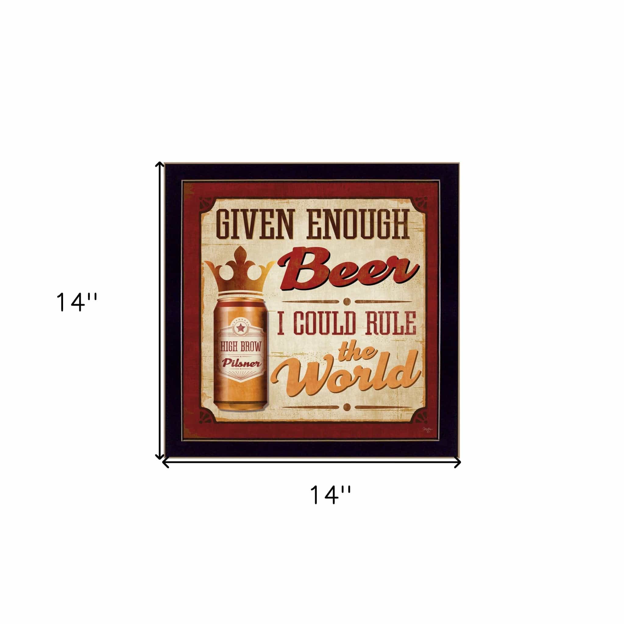 I Could Rule the World Black Framed Print Wall Art - Homeroots