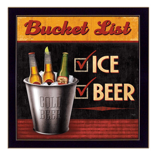 Bucket List Black Framed Print Wall Art - Homeroots