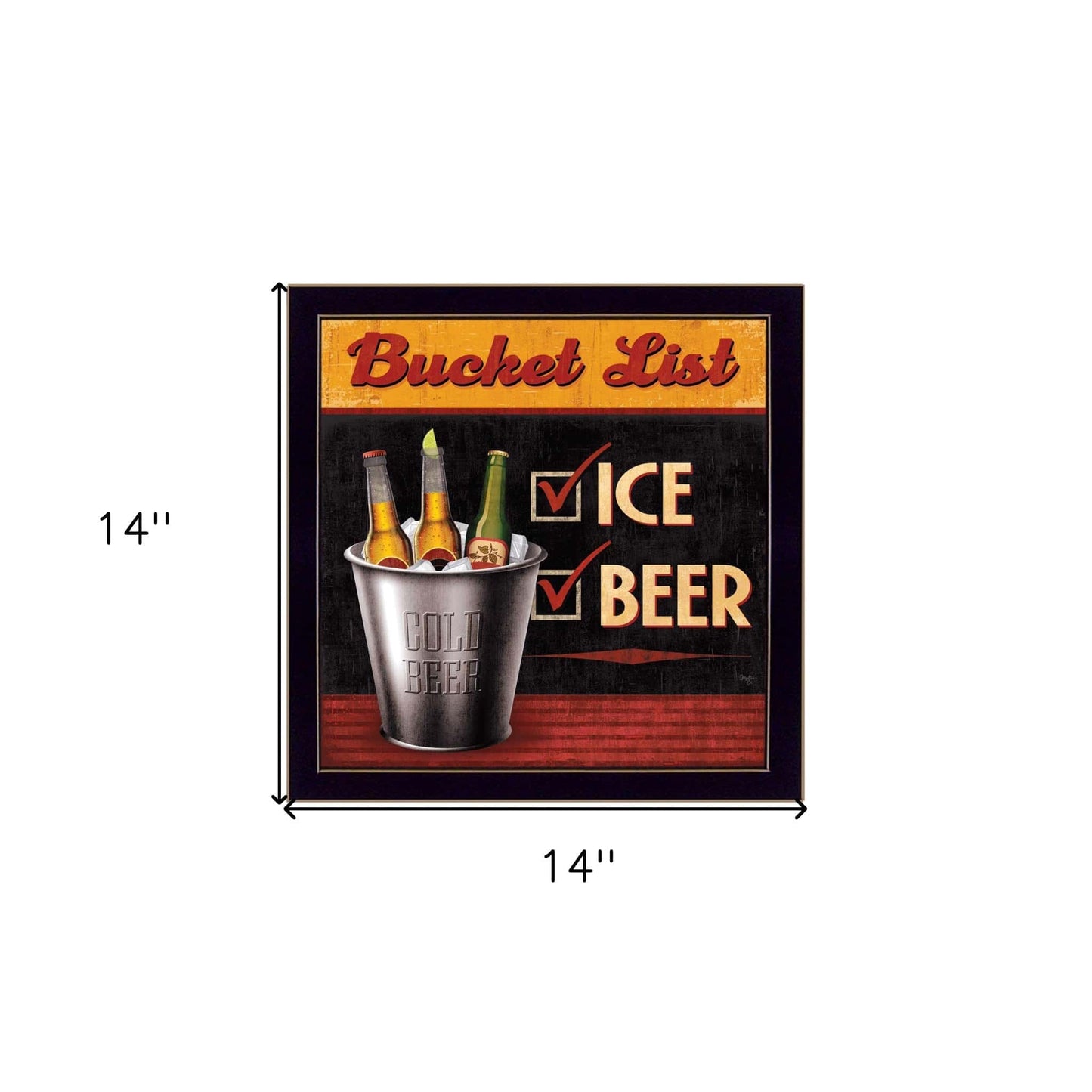 Bucket List Black Framed Print Wall Art - Homeroots - Flyclothing LLC