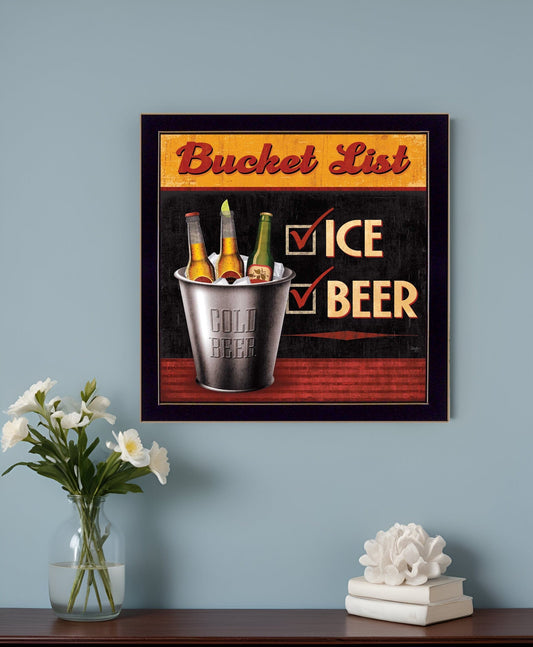 Bucket List Black Framed Print Wall Art - Homeroots