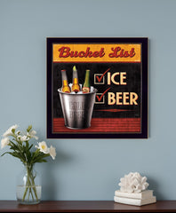 Bucket List Black Framed Print Wall Art - Homeroots