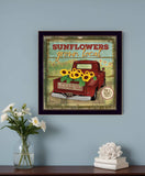 Sunflowers From the Farm 1 Black Framed Print Wall Art - Homeroots - Flyclothing LLC