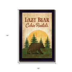 Lazy Bear 1 Black Framed Print Wall Art - Homeroots