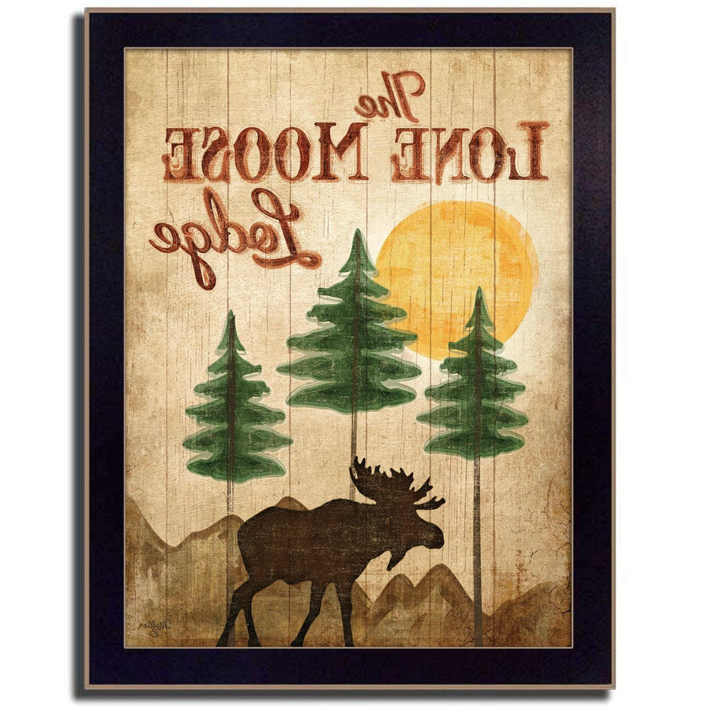 Lone Moose 2 Black Framed Print Wall Art - Homeroots - Flyclothing LLC
