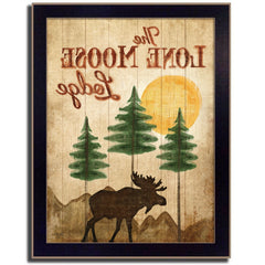 Lone Moose 2 Black Framed Print Wall Art - Homeroots
