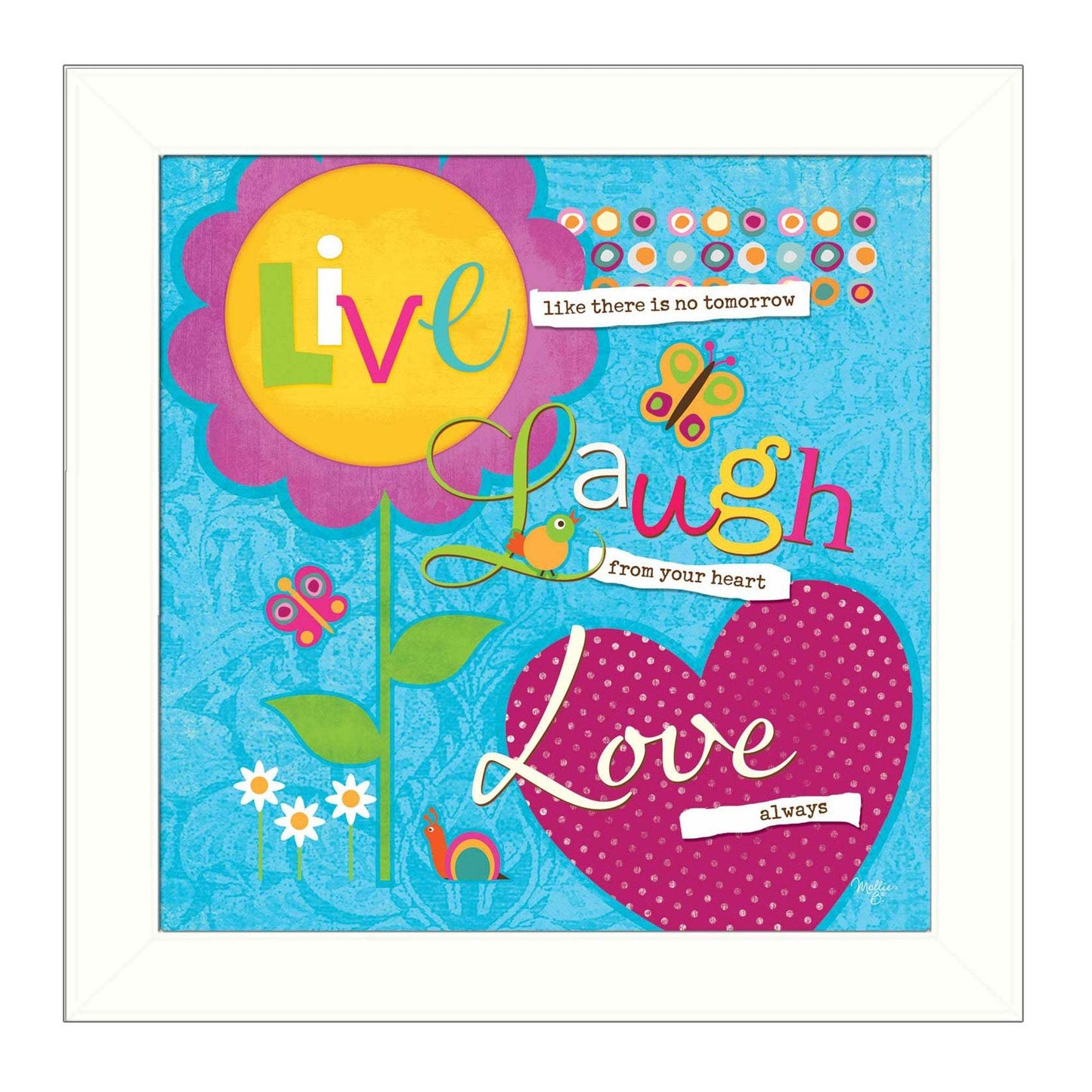 Love Always White Framed Print Wall Art - Homeroots - Flyclothing LLC