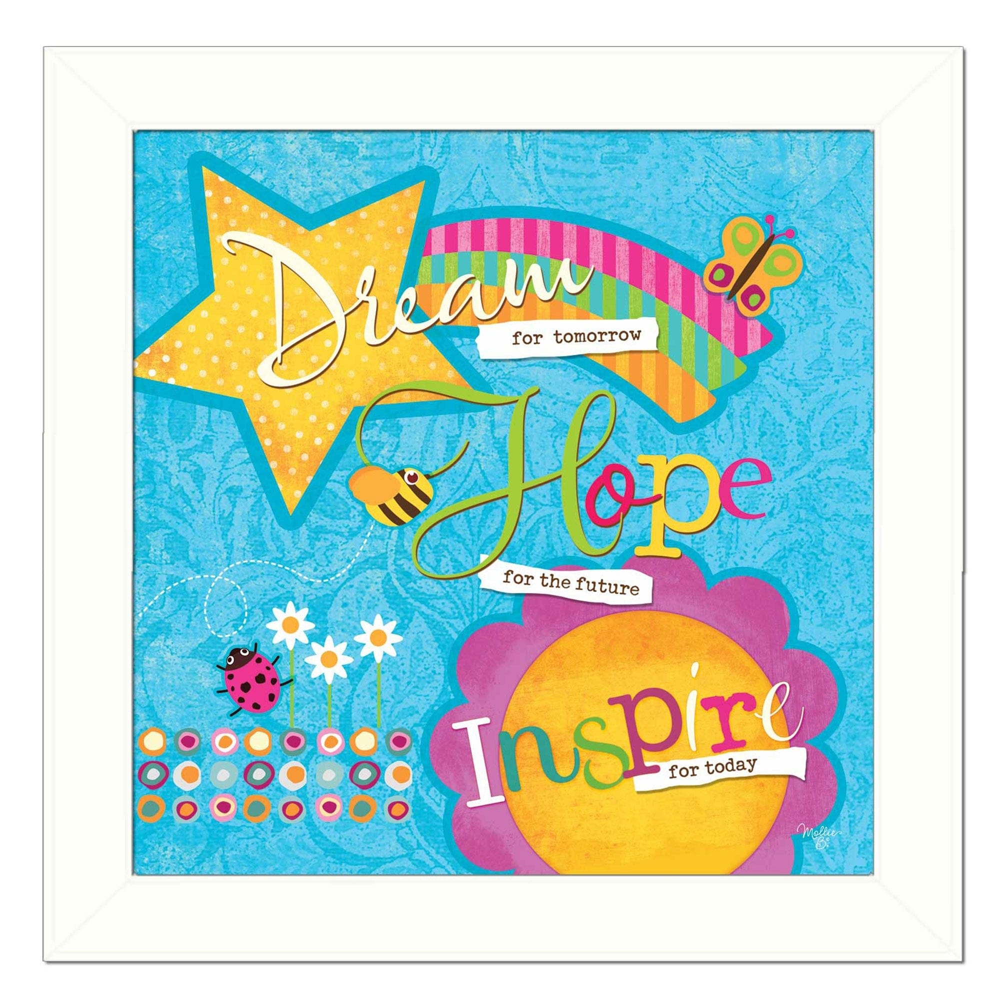 Dream For Tomorrow White Framed Print Wall Art - Homeroots