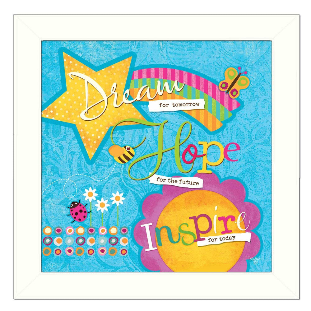 Dream For Tomorrow White Framed Print Wall Art - Homeroots - Flyclothing LLC