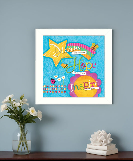 Dream For Tomorrow White Framed Print Wall Art - Homeroots