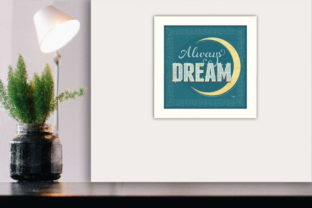 Always Dream White Framed Print Wall Art - Homeroots - Flyclothing LLC