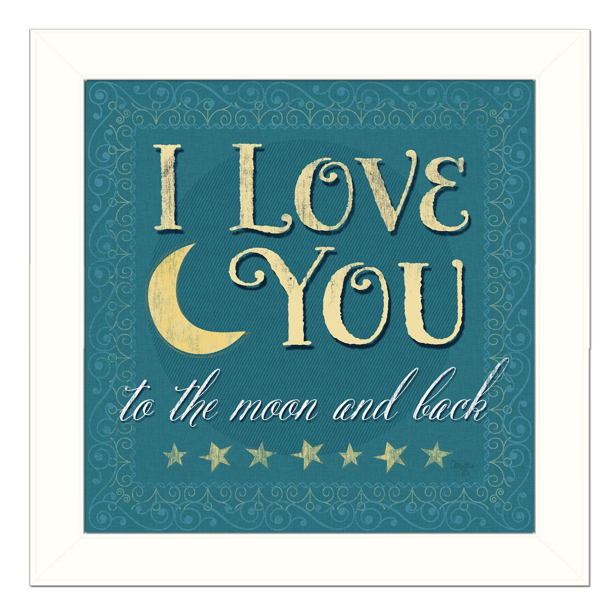 I Love You 2 White Framed Print Wall Art - Homeroots