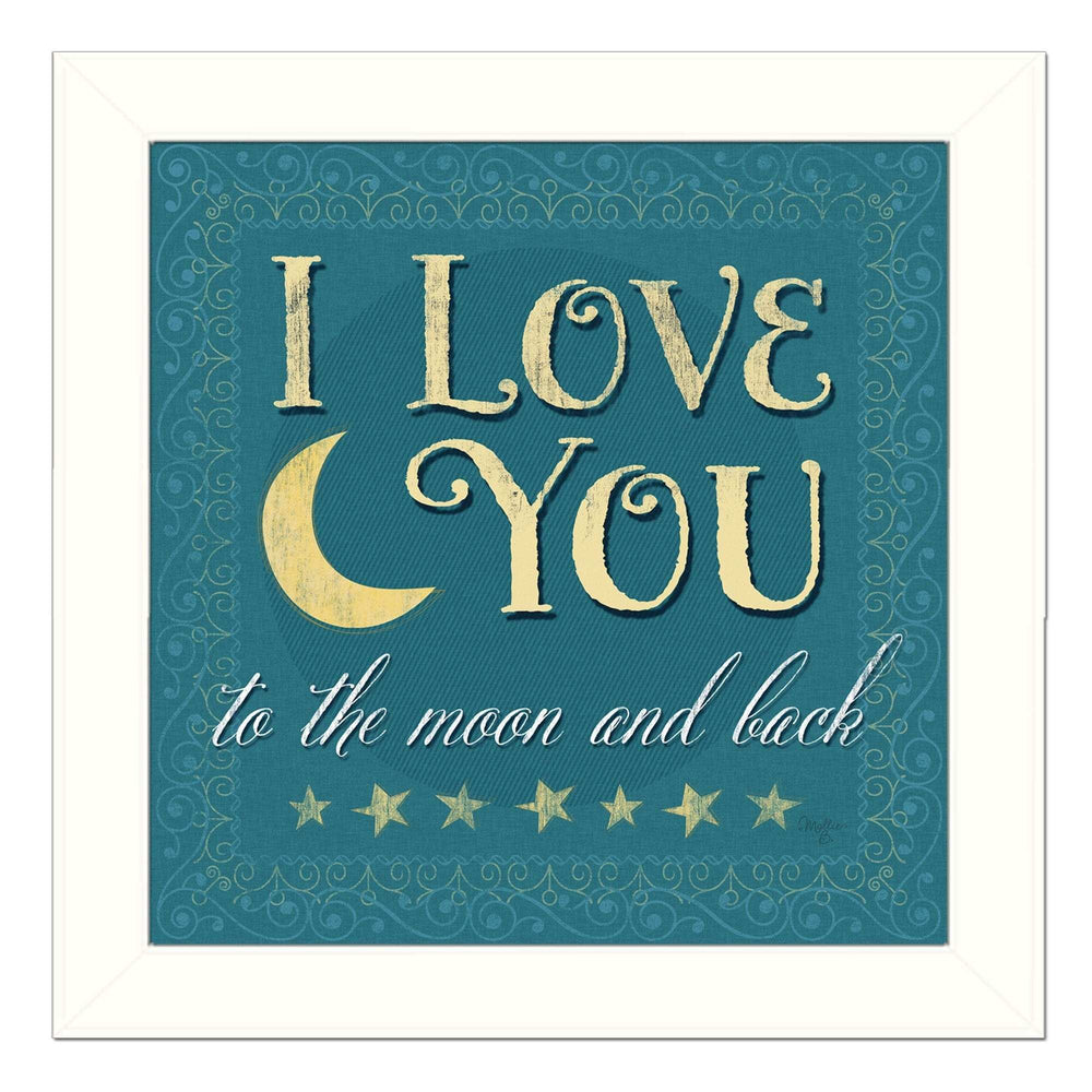 I Love You 2 White Framed Print Wall Art - Homeroots - Flyclothing LLC