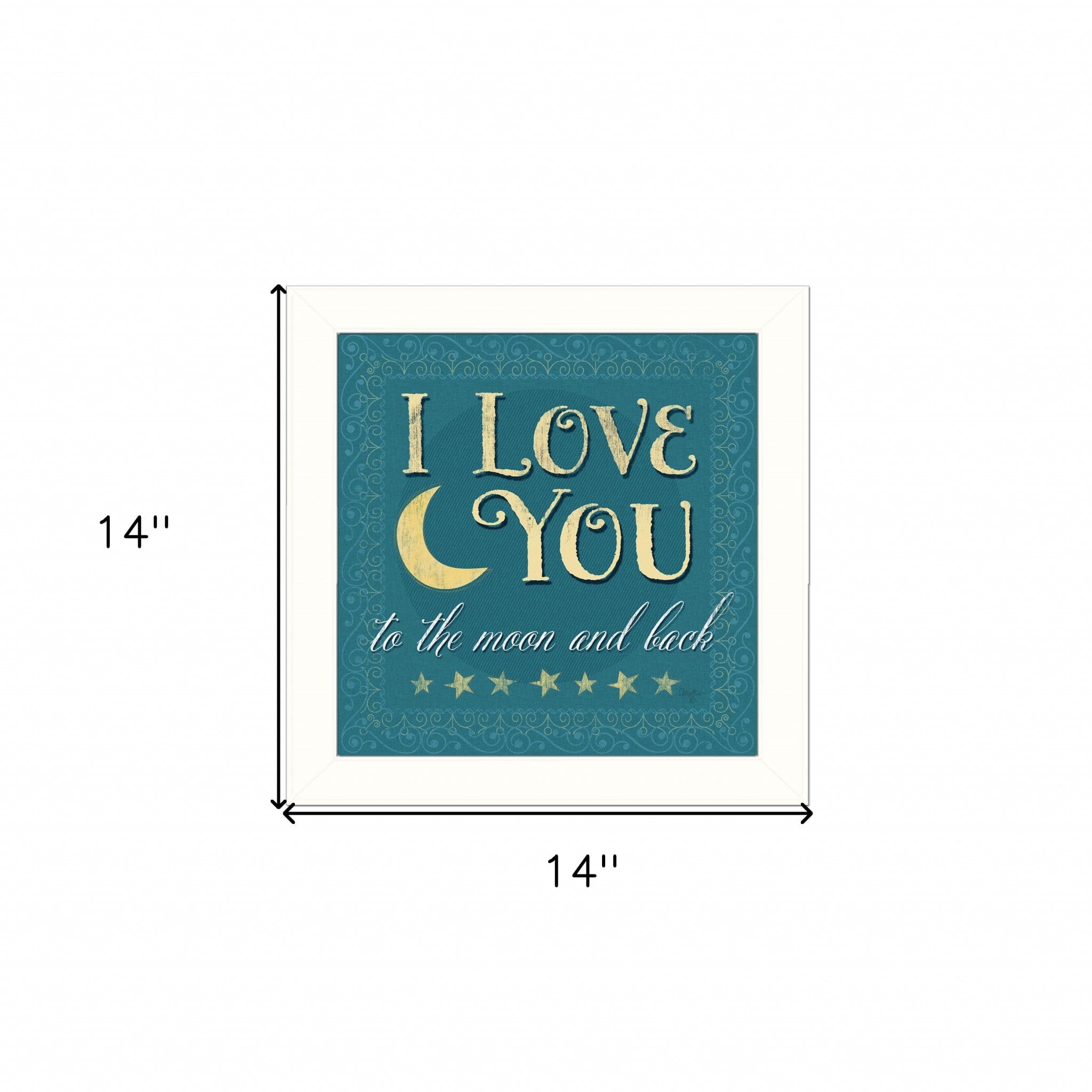 I Love You 2 White Framed Print Wall Art - Homeroots