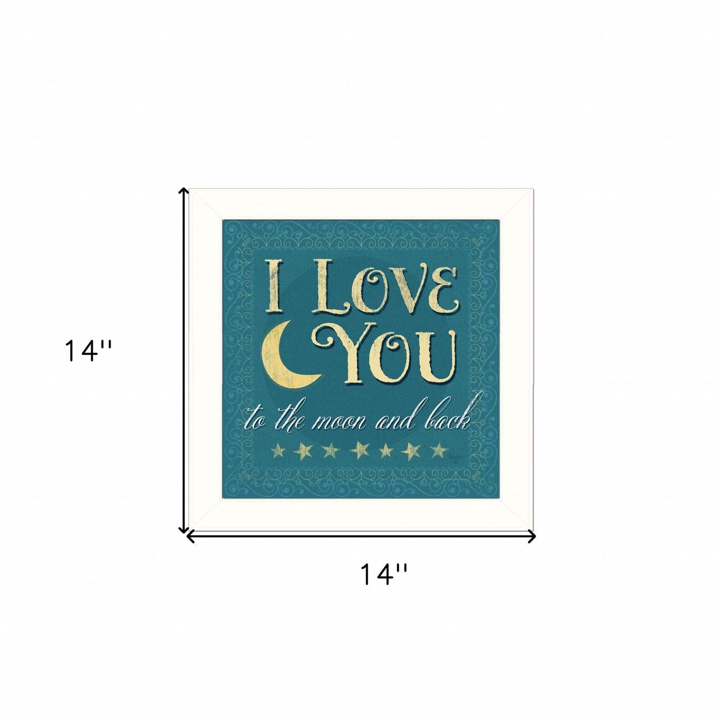 I Love You 2 White Framed Print Wall Art - Homeroots - Flyclothing LLC