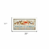 Welcome to the Beach White Framed Print Wall Art - Homeroots - Flyclothing LLC