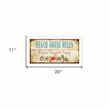 Beach House Rules White Framed Print Wall Art - Homeroots - Flyclothing LLC