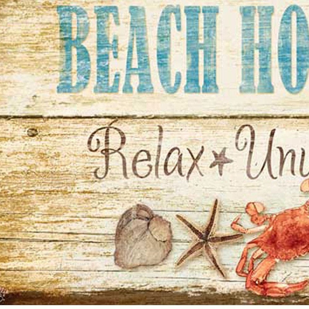 Beach House Rules White Framed Print Wall Art - Homeroots