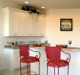 I Cook with Wine Black Framed Print Kitchen Wall Art - Homeroots - Flyclothing LLC