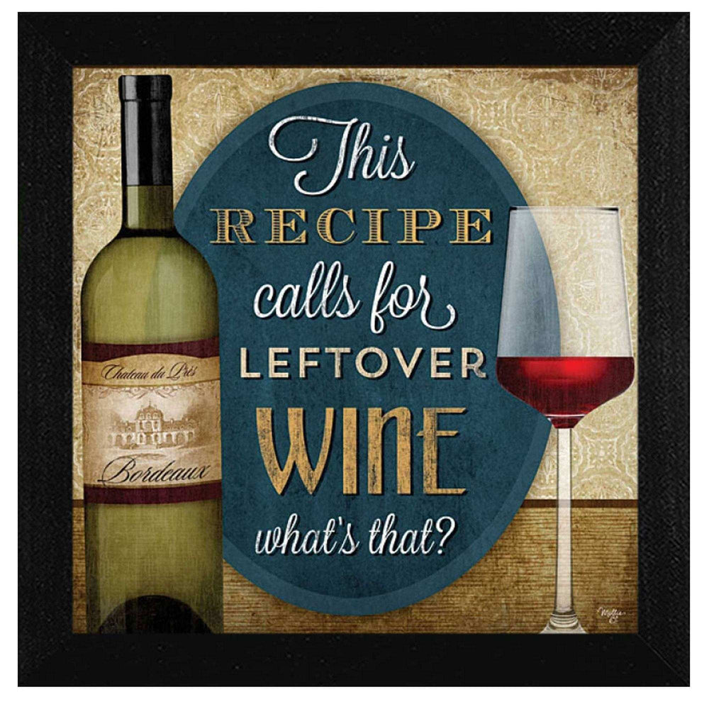 Leftover Wine Black Framed Print Wall Art - Homeroots - Flyclothing LLC