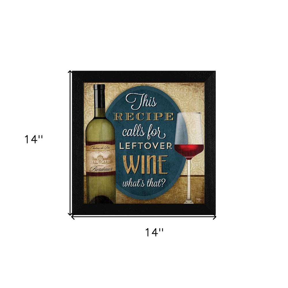 Leftover Wine Black Framed Print Wall Art - Homeroots - Flyclothing LLC