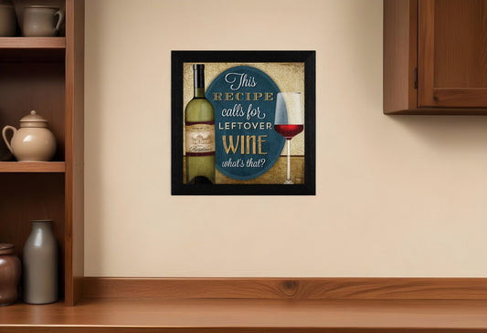 Leftover Wine Black Framed Print Wall Art - Homeroots