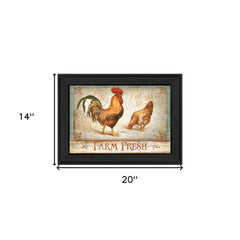 Farm Fresh Black Framed Print Wall Art - Homeroots