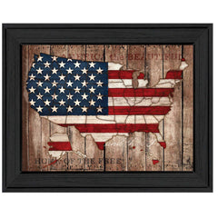 America The Beautiful Black Framed Print Wall Art - Homeroots
