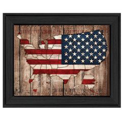 America The Beautiful Black Framed Print Wall Art - Homeroots