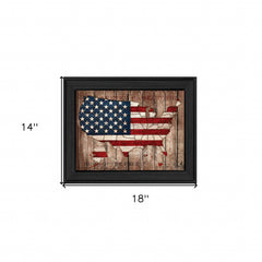 America The Beautiful Black Framed Print Wall Art - Homeroots