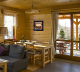 Red Canoe Lodge 1 Black Framed Print Wall Art - Homeroots - Flyclothing LLC