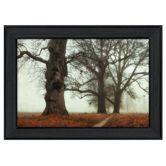 Misty Trees Black Framed Print Wall Art - Homeroots