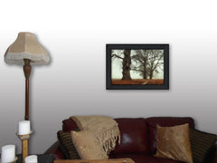 Misty Trees Black Framed Print Wall Art - Homeroots