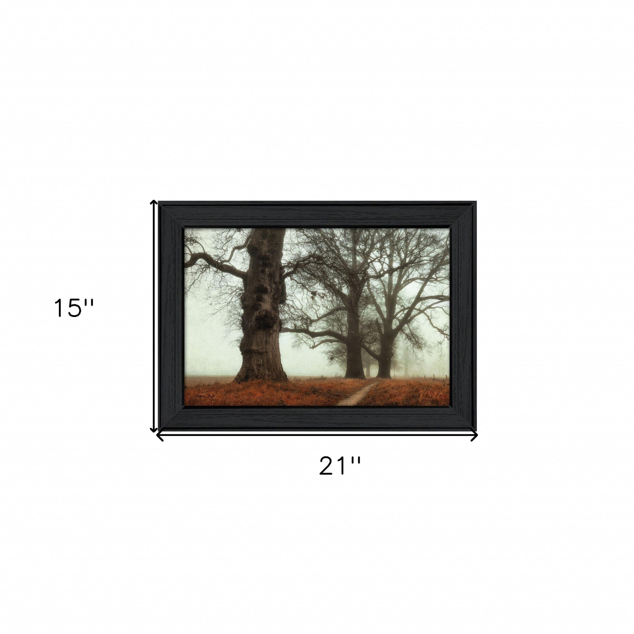 Misty Trees Black Framed Print Wall Art - Homeroots