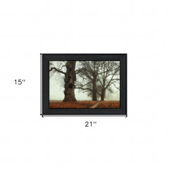 Misty Trees Black Framed Print Wall Art - Homeroots