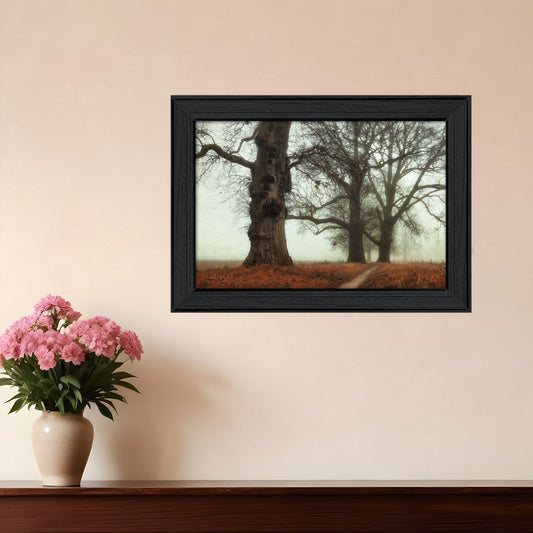 Misty Trees Black Framed Print Wall Art - Homeroots