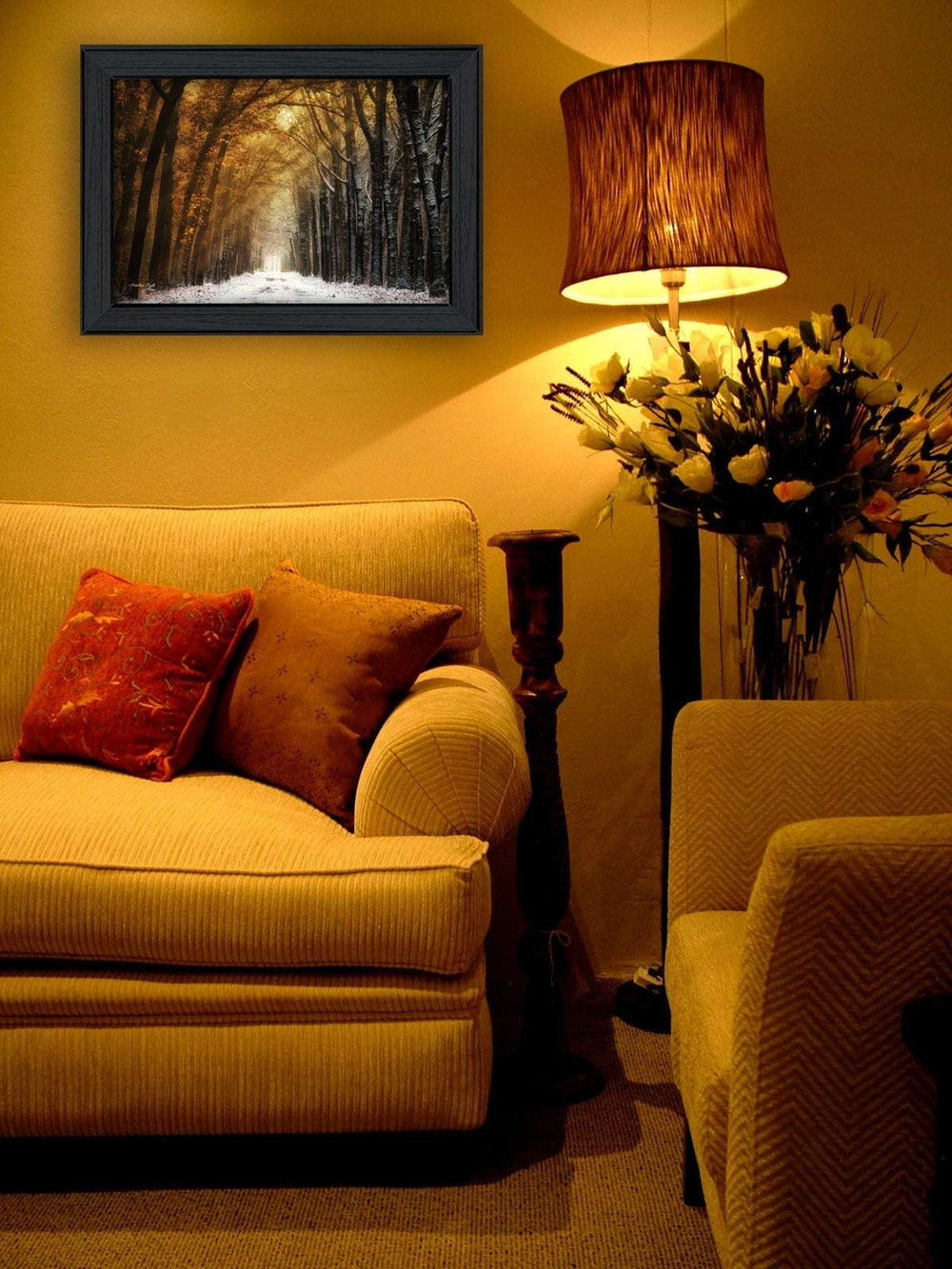 Autumn to Winter Black Framed Print Wall Art - Homeroots - Flyclothing LLC