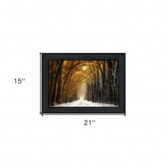 Autumn to Winter Black Framed Print Wall Art - Homeroots