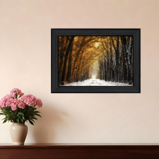 Autumn to Winter Black Framed Print Wall Art - Homeroots