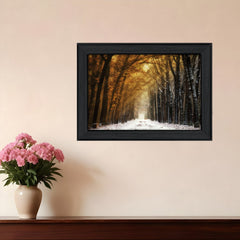Autumn to Winter Black Framed Print Wall Art - Homeroots