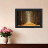 Yellow Path Black Framed Print Wall Art - Homeroots