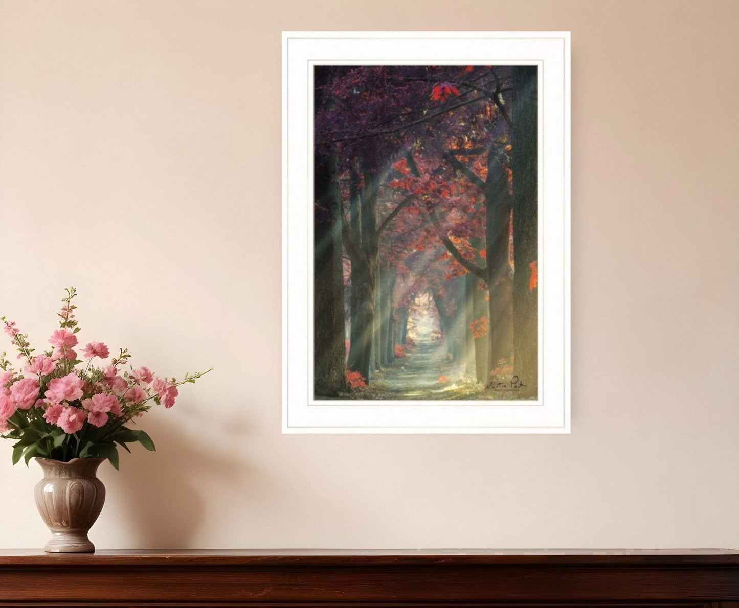 Path of Happiness 1 White Framed Print Wall Art - Homeroots - Flyclothing LLC