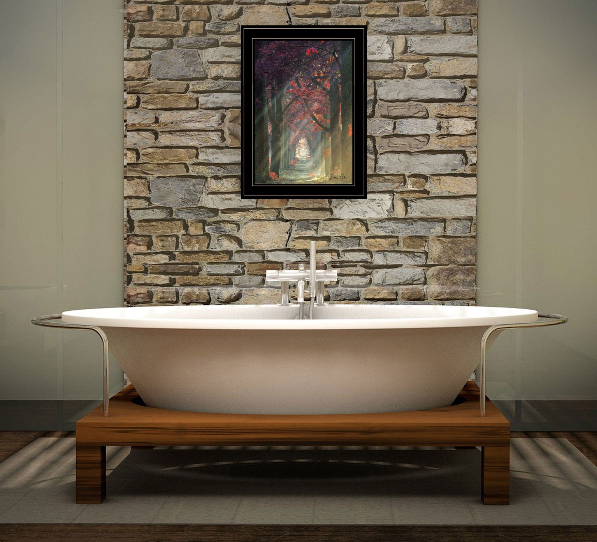 Path of Happiness 2 Black Framed Print Wall Art - Homeroots