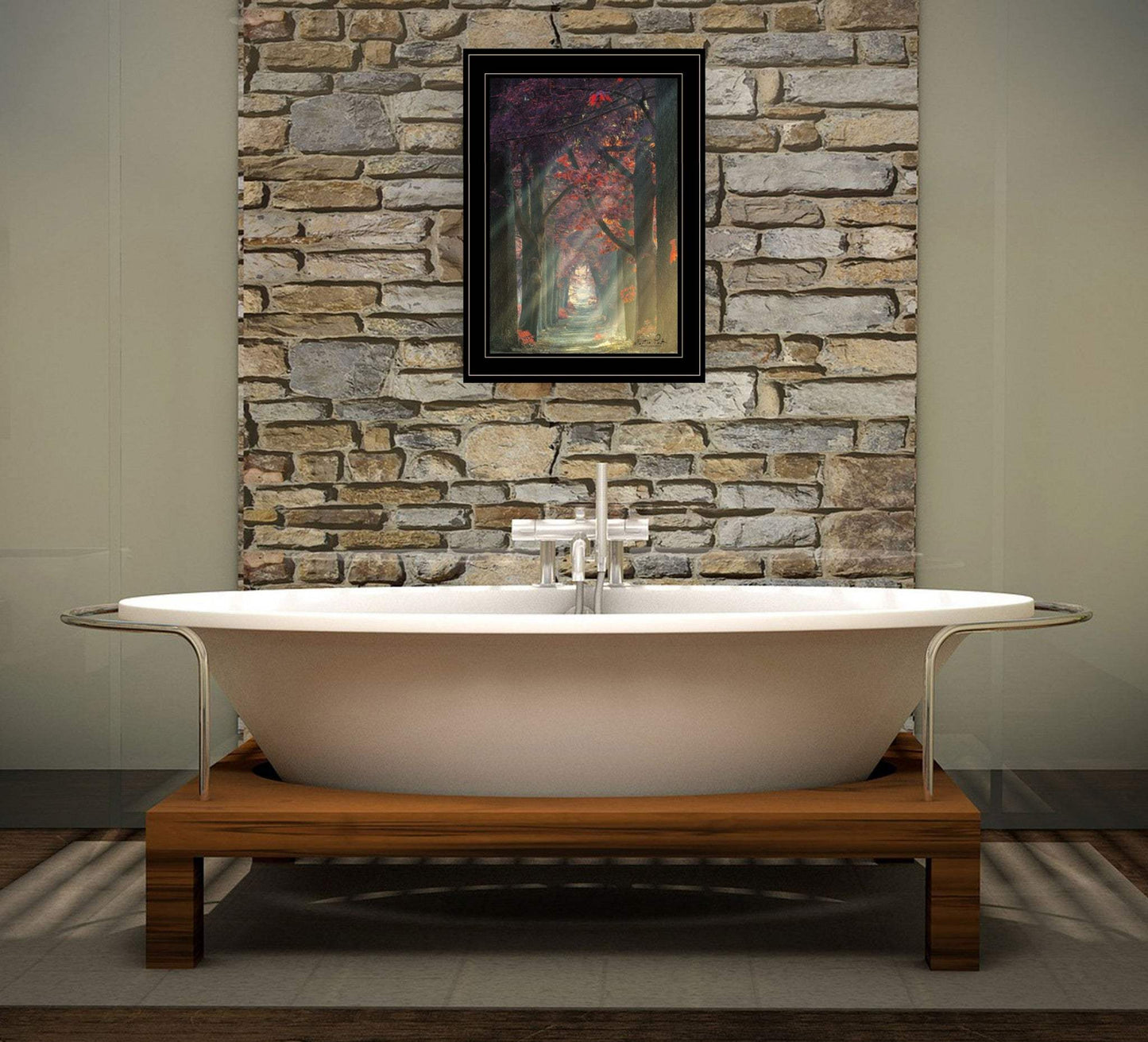 Path of Happiness 2 Black Framed Print Wall Art - Homeroots - Flyclothing LLC