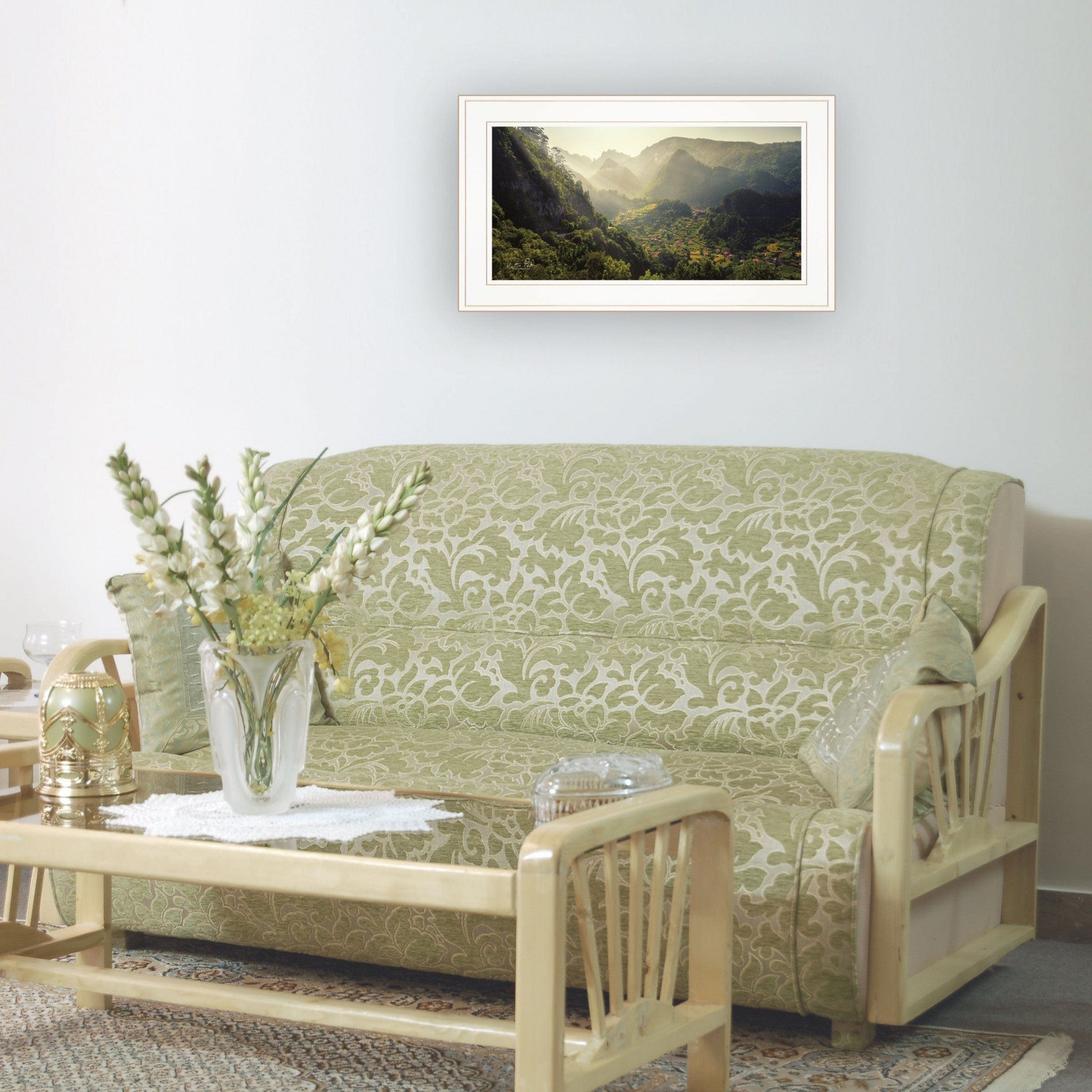 Land of the Hobbits Martin Podt Ready to Hang Framed Print White Frame White Framed Print Wall Art - Homeroots