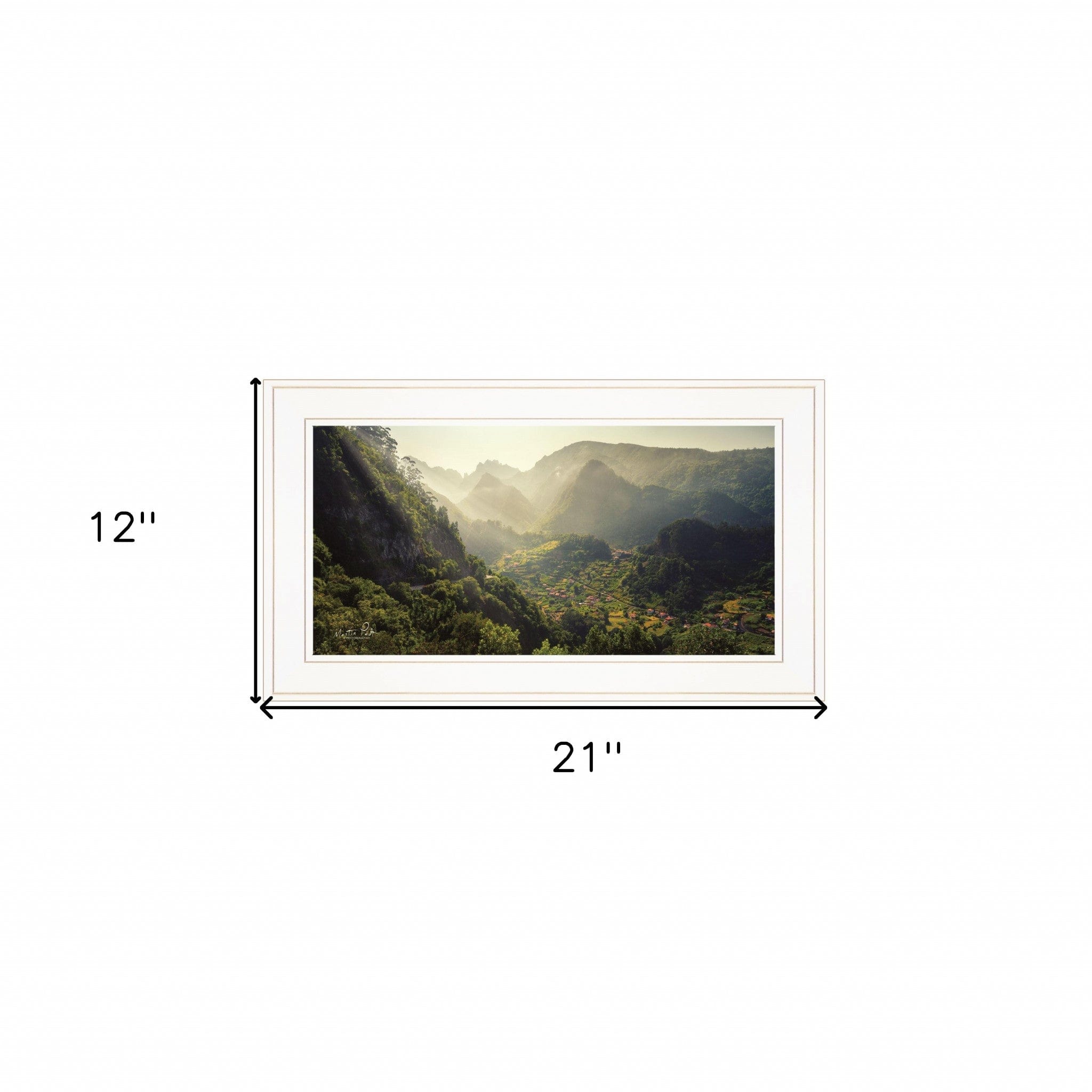 Land of the Hobbits Martin Podt Ready to Hang Framed Print White Frame White Framed Print Wall Art - Homeroots